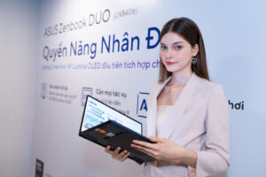 ASUS ra mắt laptop 2 màn hình Zenbook DUO 14″ Lumina OLED đầu tiên tích hợp chip AI
